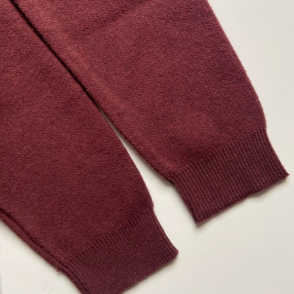 HOLIDAY PARTY NWT ROOTS SWEATER DRESS BURGUNDY CABINCORE COZY MODEST LOOSE FIT - Picture 7 of 12